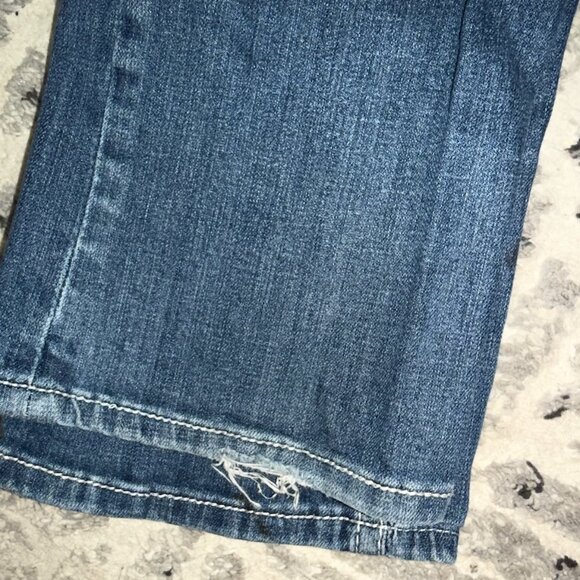 GRACE Size 28 Dark Blue Bootcut Jeans Low Rise Embellished Pockets Medium Blue - Picture 13 of 13